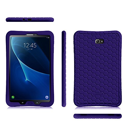 Fintie Samsung Galaxy Tab A 10.1 Hülle – [Bienenstock Serie] Leichte Rutschfeste Stoßfeste Silikon Schutzhülle Tasche Case Cover für Samsung Galaxy Tab A 10,1 Zoll T580N / T585N Tablet (2016 Version), Marineblau - 8