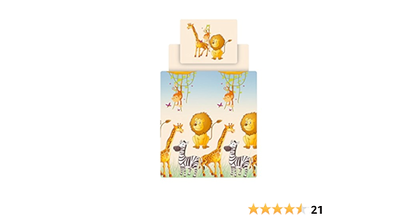 Ticaa Bettwasche Set Inkl Bettlaken Motiv Safari Amazon De Kuche Haushalt Wohnen