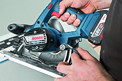 Bosch Professional GKS 18V-57 G Akku-Kreissäge, mit 2 x 18 V 5,0 Ah Akku, Schnitttiefe: 57 mm (bei 90°), L-Boxx, 06016A2100 - 5