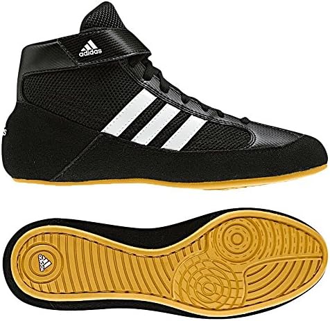 Adidas Junior/Kids Havoc K-Lace-Up Wrestling/Boxing Shoe/Boot - Black/White (12.5 Kids)
