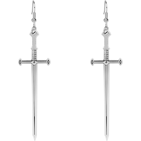 ONEFINITY Orecchini Spada Pendenti In Argento Sterling 925 – Croce Gotica Unisex – Gioielli Originali In Confezione Regalo