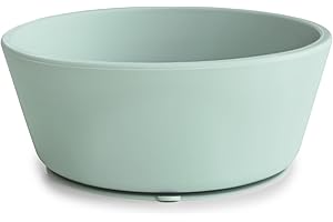 mushie Silikon Schüssel mit Rutschfestes Saugnapf | Futter- & Entwöhnungsschale für Babys & Kleinkinder | Spülmaschinenfest | Sichere, Hochwertige & Langlebige Erstausstattung | Cambridge Blue