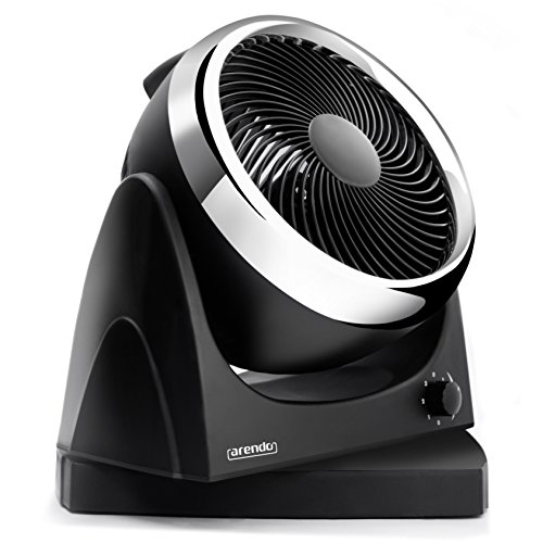 Arendo Tisch-Ventilator / Oszillationsfunktion ca. 100° (schwenkbarer Standfuß) | Standventilator 30cm (Wandbefestigung möglich) | innovative Zirkulationstechnik | Leistungsaufnahme: 33W | hoher Luftdurchsatz | Neigungswinkel verstellbar (90°)
