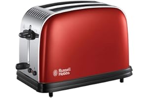 Russell Hobbs 23330 Stainless Steel 2 Slice Toaster, Red