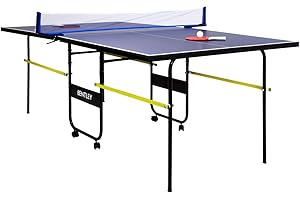 Charles Bentley 6ft9in 3/4 Junior Folding Table Tennis Table - Bats, Balls & Net