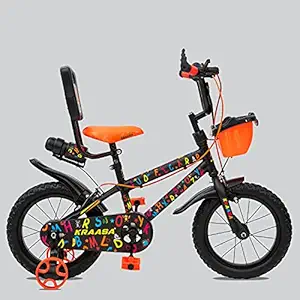 Kraasa Alphabetic Series Kids Cycle for 3 to 5 Years Boys & Girls (14t-Semi-Assembled)