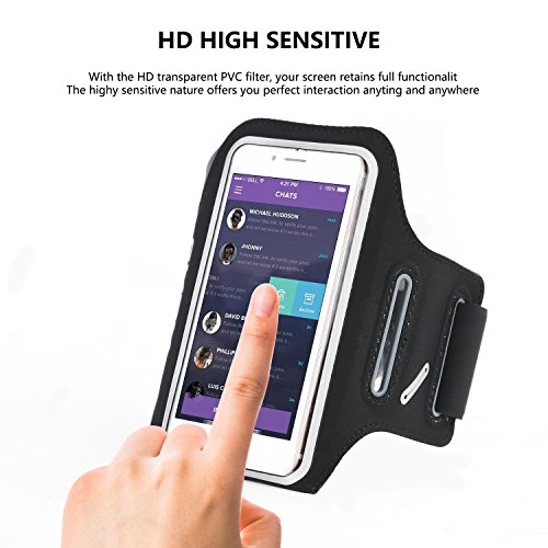 Brazalete Deportivo  GVDV Brazalete Movil Universal 5 2  - 6 0  Con Bolsillo para Llaves  Auriculares y Tarjetas Antideslizante CONTRA Sudor para Paseo  Correr  Gimnasio  Ciclismo