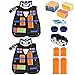Produktbild INKERSCOOP Kids Tactical Weste Kit Nerf Guns N-Strike Elite Serie für Jungen Nerf Battle Game, 200 Darts + Schutzbrille + 4 Quick Reload Clips + 2 Face Tube Maske + 2 Hand Wrist Bands