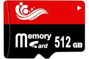 Roowike SD Karte 512GB - Speicherkarte Impermeabile TF Karte Hohes Volumen Speicherkarten 512GB Tragbar SD Card Mini Memory Card für Computer/Kameras/Tablets/Smartphone