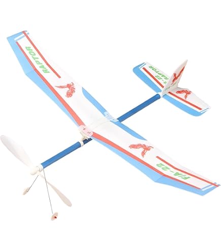 GÜNTHER FLUGSPIELE 1659 - Avion haute performance Vortex, environ 49 x 50 cm, avec moteur en caoutchouc puissant, distance de vol jusqu'à 100 m, pour enfants à partir de 8 ans