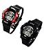 S S TRADERS - Black, Red Sport Watch with Seven Lights and Seven Colour, Week Display in Round Dail - Women/Men/Kids - Best Return Gift RS.349.00