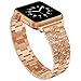 Produktbild Bands für Apple Watch 38mm 40mm,Rosegold Damen Edelstahl Sport Uhr Armband für iWatch Series 4 40mm,Metall Bling Armbänder für Series 3 2 1 38mm Edition Nike+