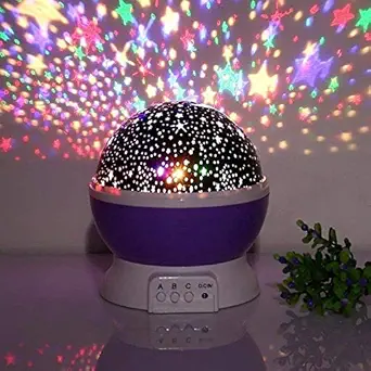 Ignito Color Changing LED Sky Star Moon Night Light Projection Lamp for Kids Bedroom (Multicolor)