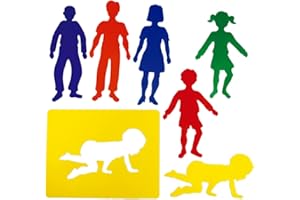 HenBea- plantillas con formas de personas, Multicolor (743) , color/modelo surtido