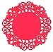 Produktbild QQBL Kreatives Hohles Silikonblumen-Geformtes Anti-Belegverbrühenisolierung Runde Feste Farbe Durchmesser 9Cm Untersetzersatz Von 10 0.08Kg,Red