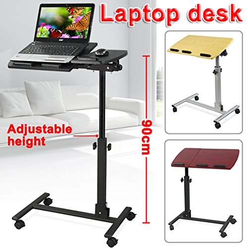 Yahee Laptoptisch Laptop Notebook Netbook Tisch auf Rollen verstellbar (59cm x 34.5cm) - 2