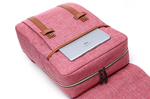 Fexkean Laptop Rucksack Backpack Vintage Canvas f  r bis zu 15 6 zoll Laptop Notebook Computer Arbeit Campus Studenten Outdoor Reisen Wandern mit Gro 