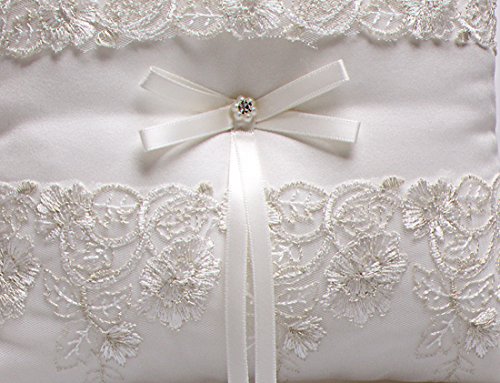 Hochzeit Ringkissen mit Satin Bogen 21cm* 21cm - 2