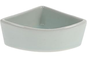 Garneck Keramische Hamster Ecktoilette Und Futternapf - Praktische Eckige Schale Für Kleintiere - Ideale Lösung Für Hamster Meerschweinchen Und Rennmäuse Und Langlebig