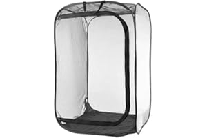 SOUIWUZI Pop Up Insect Habitat Terrarium - Mesh Cage for Airflow, Caterpillar House Kit