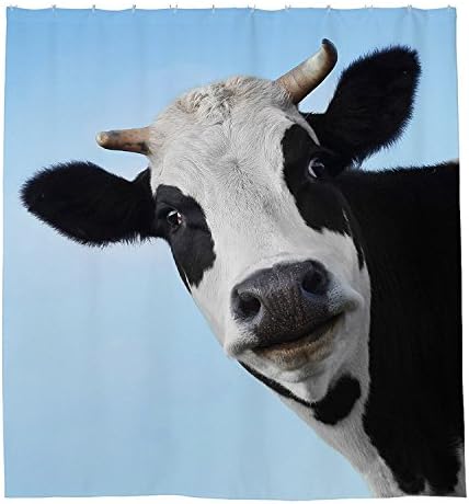 Bhdangfds Cow Face Funny Shower Curtain Polyester Fabric Bathroom Shower Curtain Set with Hooks 72 By 72-inch,180cmx180cm