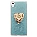 Price comparison product image MUTOUREN Sony Xperia XA case cover Cool 3D Romantic Design Pattern Rubber Frame Flexible TPU Soft Silicone Bumper shock resistant bling glitter Case Cover-Cyan