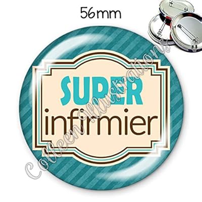 Badge 56mm Super Infirmier Idee Cadeau Anniversaire Noel Collegue Medical Diplome Examen Produits Handmade Bijoux Lawawarenesssociety In