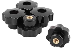 Haobase 5 pezzi dadi di bloccaggio con pomello a stella filettatura interna M6 x 32 mm