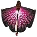 Produktbild Janly Frauen Pfau Flügel Schal Schals Damen Nymphe Pixie Poncho Kostüm Zubehör Peacock Wings Schal mit Armband (Pink)