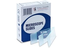 Karter Scientific 206B2 Microscope Slides, Ground Edges, Frosted End, 90 Corners, 3x1 (Pack of 72)