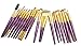 WANGSAURA Pro Cosmetic 20pcs Makeup Brush Set Soft Face Powder Foundation Eyeshadow Eyeliner Lip Blusher (Purple)