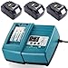 Produktbild Ladegerät & 3 Stück 14,4 Volt 5,0 Ah Akku BL1450 Lithium-Ion Ersetzen Für Makita BL1450 BL1430 BL1440 BL1415 BATTERY