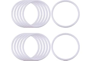 FSSTUD 20 anelli acchiappasogni in plastica bianca, cerchi rotondi per macramè, ghirlande, anelli floreali, anelli da appendere alla parete, per matrimoni, centrotavola, cerchi rotondi, 8,5 cm