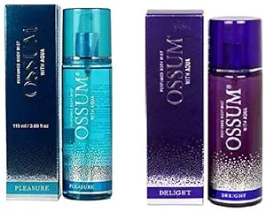 OSSUM PLEASURE+DELIGHT Body Mist - For Men & Women (230 ml, Pack of 2)