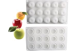 OCPO KITCHEN Moule Silicone Pomme 3d, Moule à Mousse Pommes Moule à Gâteau en Silicone Pomme, Moules Silicone en Forme de Pommes pour Cuission la Jelly Pudding Muffin Cupcake Savon Gelée (15 Cavités)
