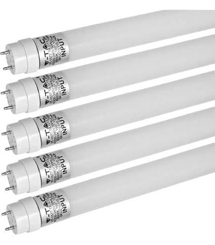 Tubos LED T8 G13 60 Cm - Pack De 10, 9W, 6000K Blanco Frío, Sin Parpadeo, Conexión Lateral, Cristal