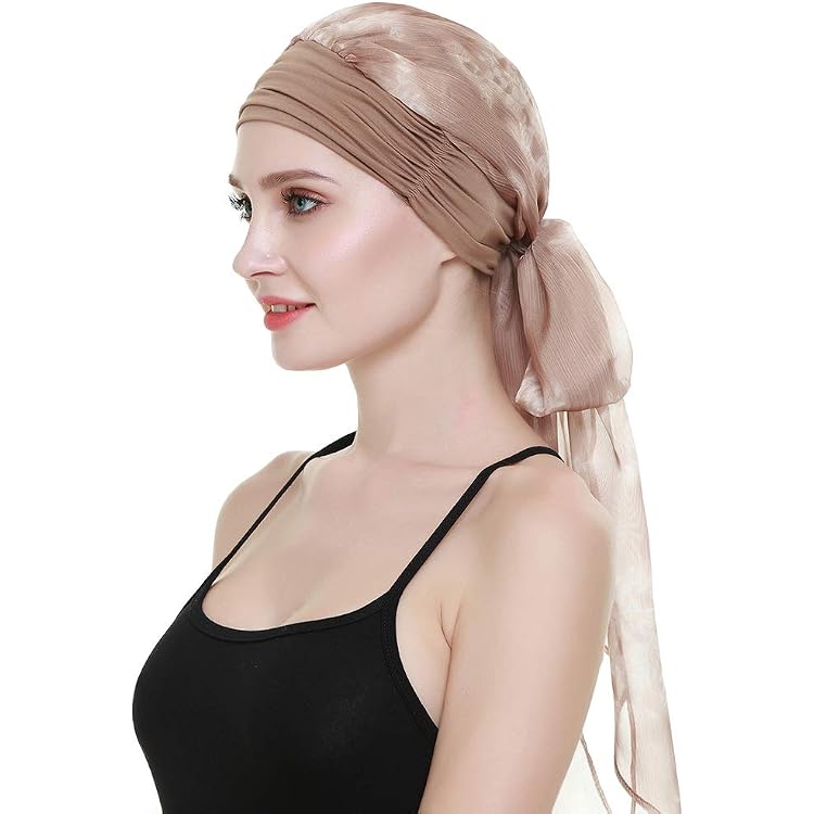 Bonnet Turban En Coton Extensible - Pour Chimio, Sommeil, Multifonction, Unisexe - 8