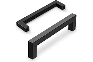 Vortix 15 handtag för möbler i matt svart rostfritt stål, avstånd mellan hålen 96 mm, modern design för köksmöbler, badrumsmö