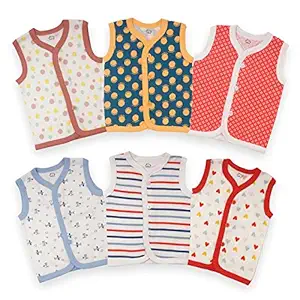 Cute Landings New Born Baby Boys and Girls Jhabla/Shirt/t-Shirts Set (2-5 Months) (Pack of 6)