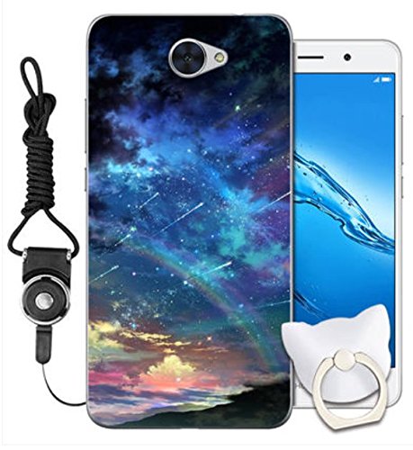 PREVOA Huawei Y7 - Colorful Silicona Funda Case Protictive para Huawei Y7 Smartphone - 5