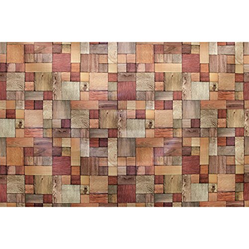 Wachstuch Wachstischdecke Tischdecke Wachstuchtischdecke Holzmuster Holz 100 x 140cm - 2