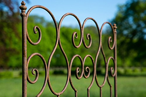 Steckzaun Höhe: 195cm Rost Breite: 80cm Rankhilfe Rankgerüst Rankgitter Metall - 4