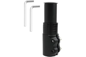 DULUOK Bike Stem Riser Extender MTB Handlebar Stem Adapter Bicycle Fork Stem Extender Handlebar Raiser Adapter with Hex Key for 1-1/8" 28.6mm Fork Aluminum for Bicycle Cycling Mountain Road Bike MTB (Black)