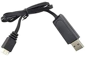 YUNIQUE GREEN-CLEAN-POWER - Cable de Carga USB 7.4V para Drones | Compatible con SYMA X8C/X8G/Hubsan H501S | Conector USB, Adecuado para Baterías Lipo, Negro, Plástico