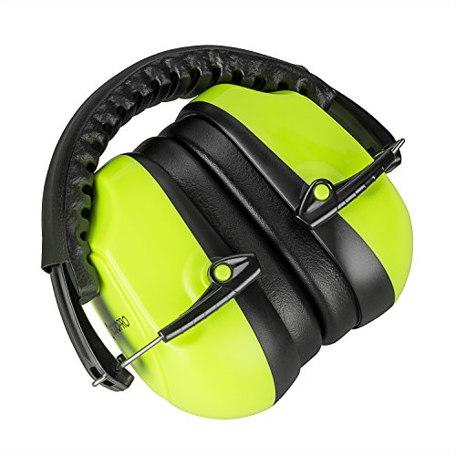 ECOOPRO Gehörschutz, Kapselgehörschützer mit verstellbarem Stirnband, gepolsterte Ohrkissen, faltbare und leichte Geräusche, die Ohrenschützer für Schieß-, Bau-, Lese- und Werftarbeiten abbrechen - 4