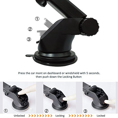 Mostfeel Car Mount, Auto-lock Universal Car Phone Holder with Extendable Arm for iPhone, Samsung, Huawei, Nexus etc. - Image 5