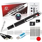 Eternal eye 1080P HD versteckter Spy Pen Kamera Versteckte Kamera mit Video-, Ton- & Bildaufzeichnung mit 16GB Speicherkarte Kompatibel mit PC und Mac 8 Tinte füllt