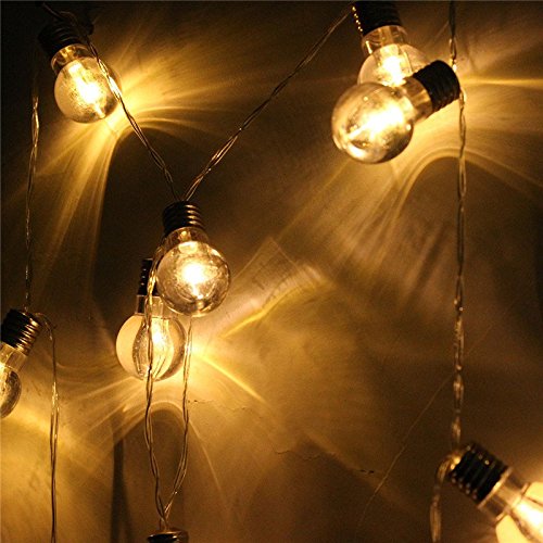 SOLMORE LED Lichterkette warmweiß Batteriebetrieben Birne Gluehbirne Globe String Licht Sternenlicht für Innen- und Außen Deko,Garten, Haushalt, Hochzeit, Party ,Weihnachten,Weihnachtsbeleuchtung - 7
