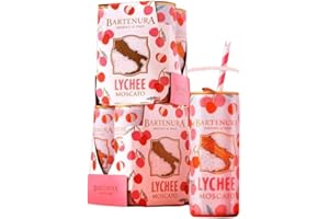 Bartenura Lychee Moscato Cans | Exotic Tropical Bliss in Every Sip, Experience the Irresistible Fusion of Fresh Lychee | 5% ABV | 4 x 50ml | Perfect for Parties And Celebrations