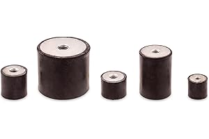 WTB Gummipuffer Typ C | Ø6-200mm | M3-M20 | mittlere Härte | [Auswahl: M6x6 Ø25x20] | Gummi-Metall-Puffer | Silentblock | beidseitiges Innengewinde | über 1000 verschiedene Gummipuffer